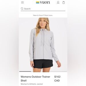 Vuori Women's Athletic Jacket - Light Gray